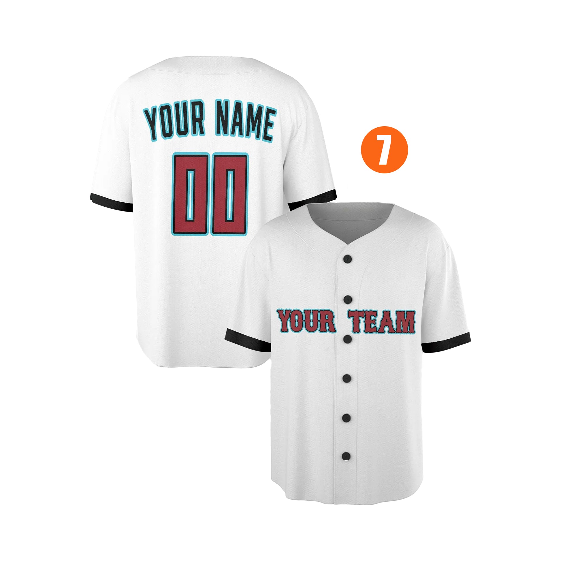 Custom Arizona Diamondbacks Jersey Fan Made, Infant, Toddler, Youth & Adult No Piping Color 7