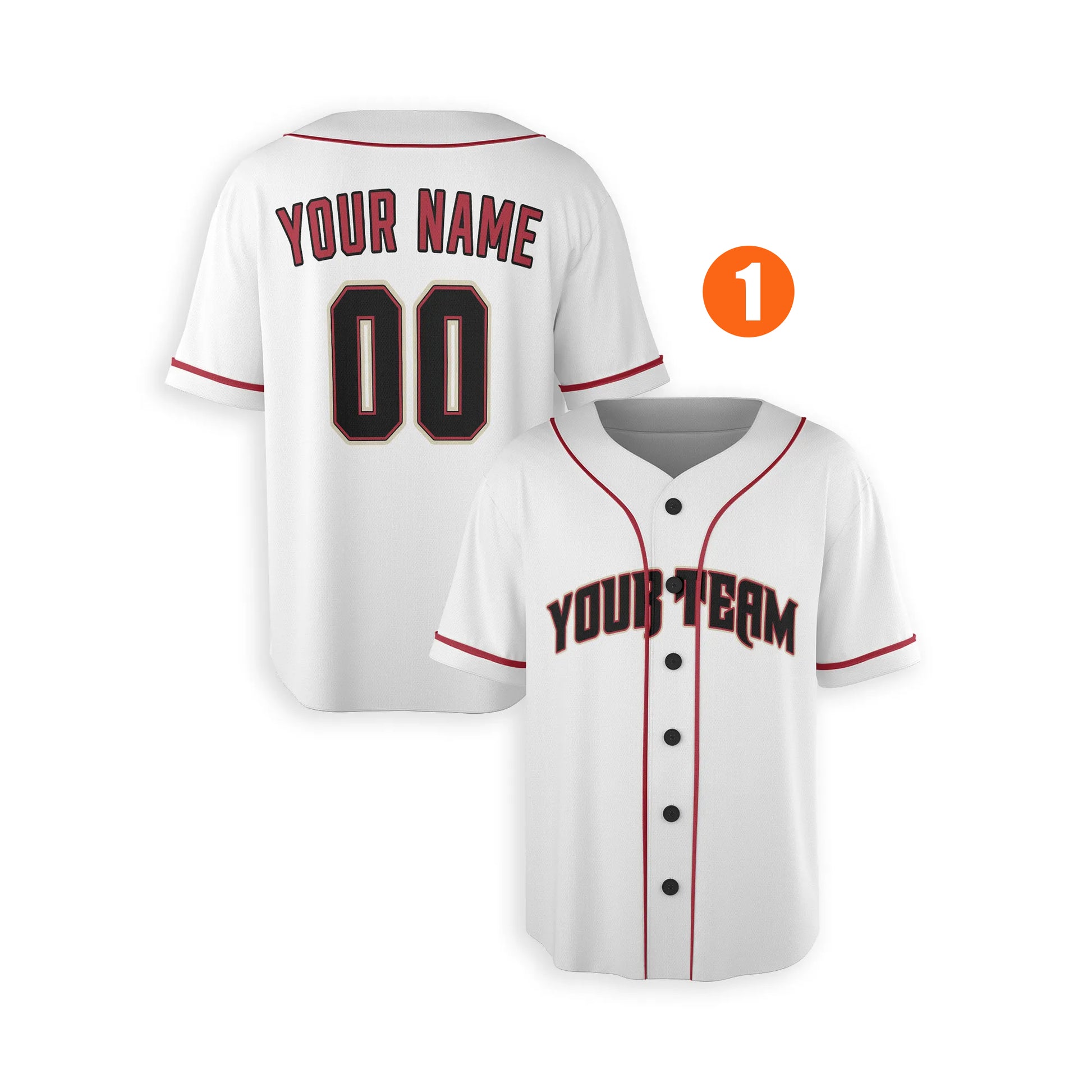 Custom Arizona Diamondbacks Jersey Fan Made, Infant, Toddler, Youth & Adult Pipng Color 1