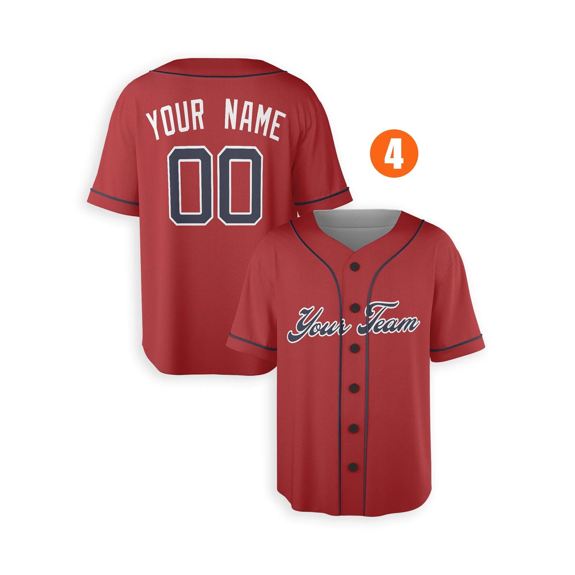 Custom Atlanta Braves Jersey Fan Made, Infant, Toddler, Youth & Adult Piping 4