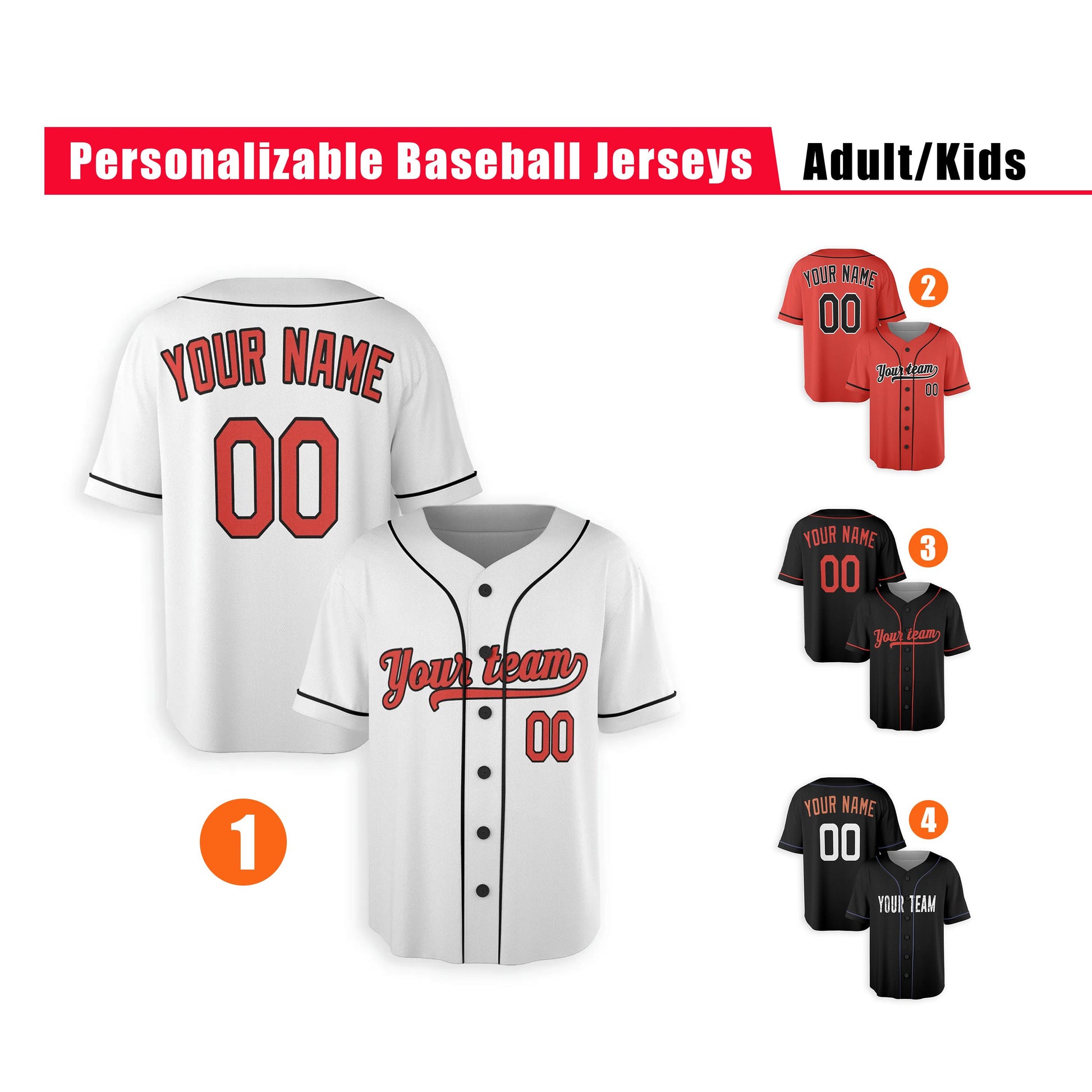 Custom Baltimore Orioles Jersey Fan Made, Infant, Toddler, Youth & Adult