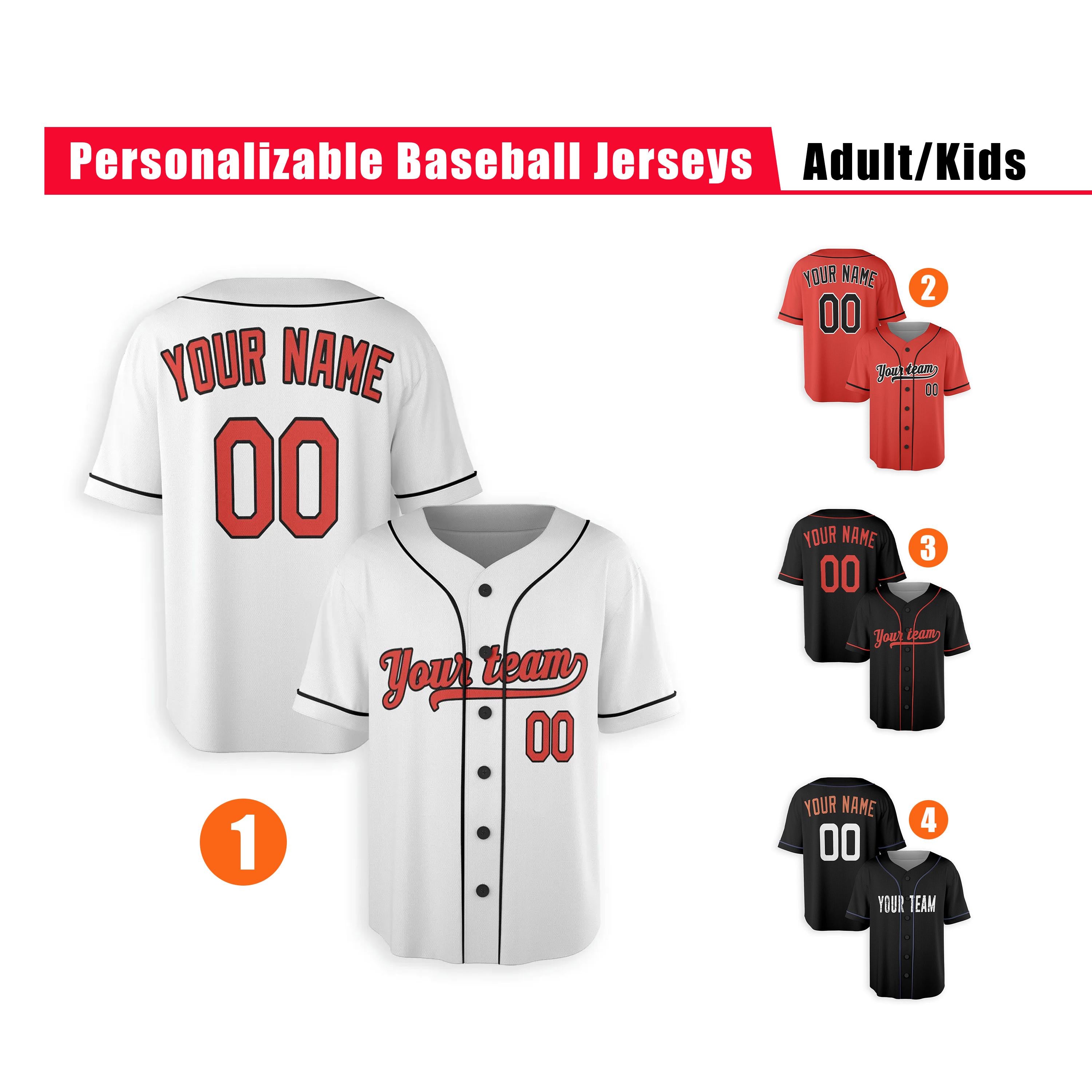 Custom Baltimore Orioles Jersey Fan Made, Infant, Toddler, Youth & Adult