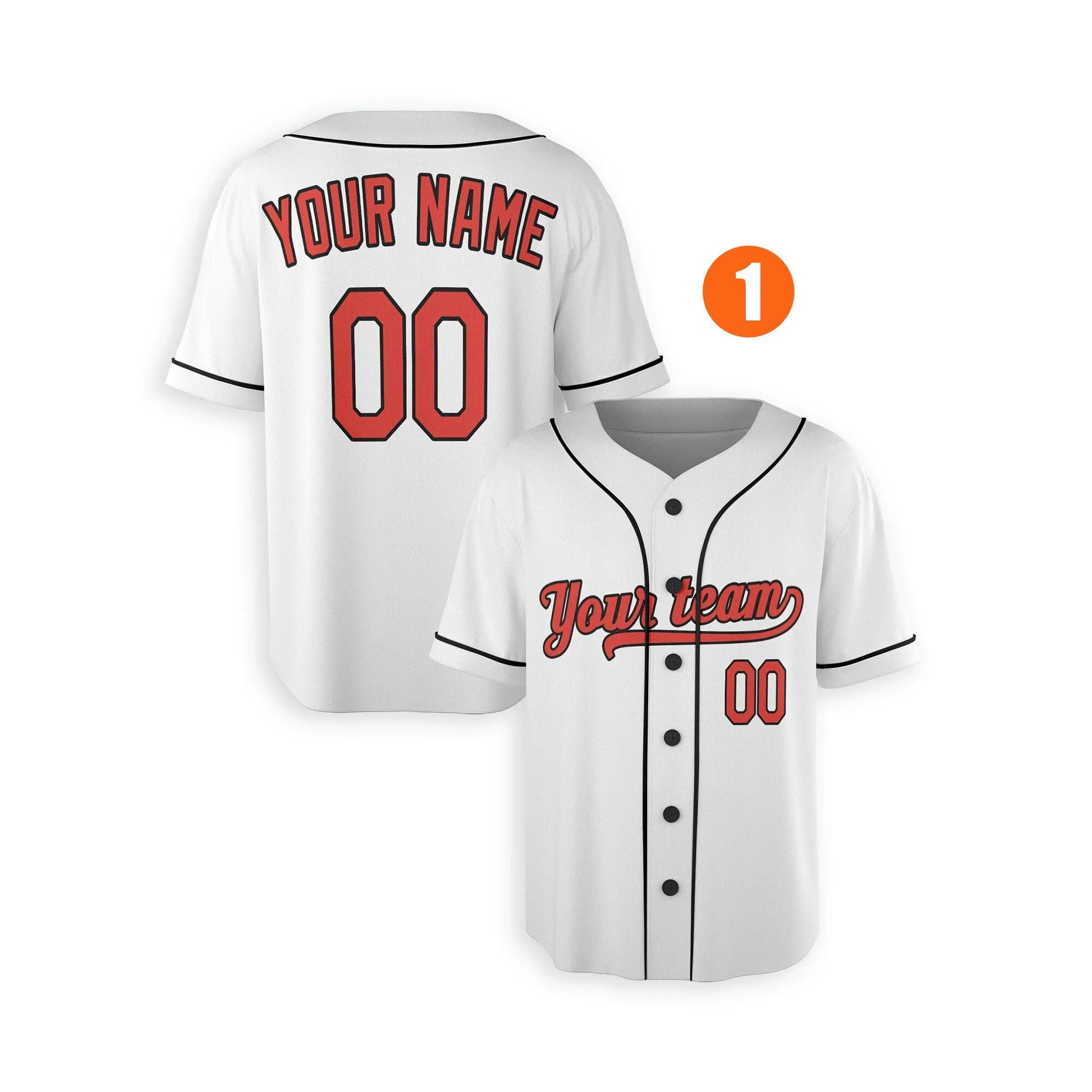 Custom Baltimore Orioles Jersey Fan Made, Infant, Toddler, Youth & Adult Piping 1