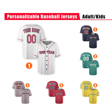 Custom Boston Red Sox Jersey Fan Made, Infant, Toddler, Youth & Adult