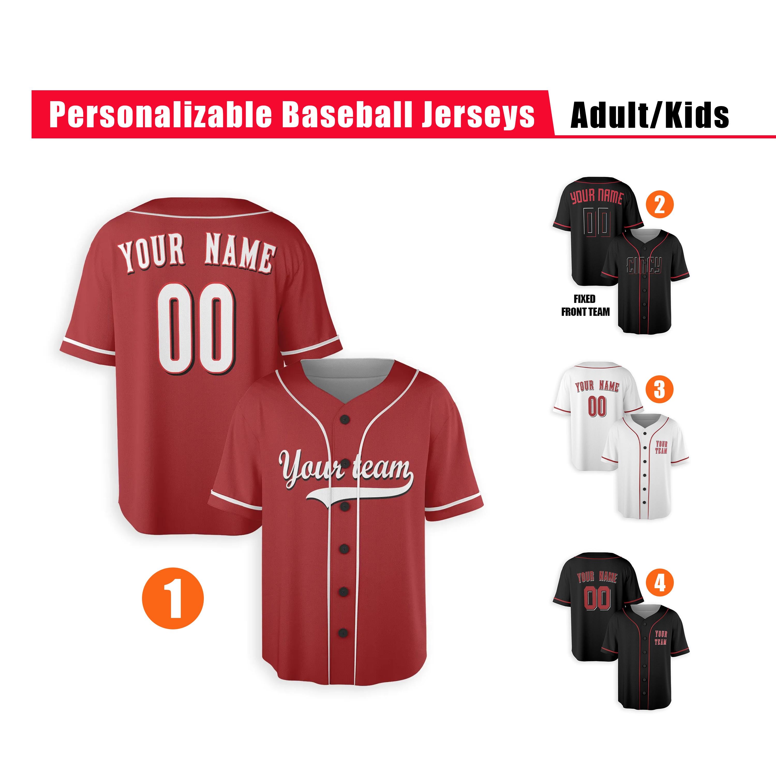 Custom Cincinnati Reds Jersey Fan Made, Infant, Toddler, Youth & Adult