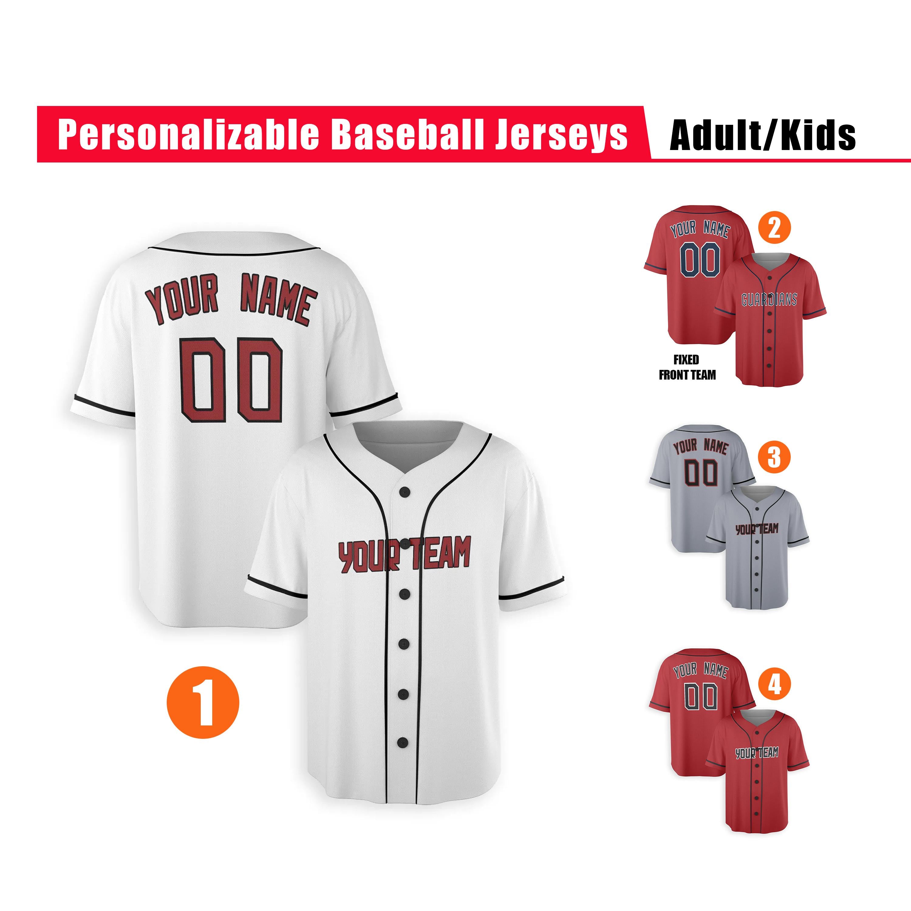 Custom Cleveland Guardians Jersey Fan Made, Infant, Toddler, Youth & Adult