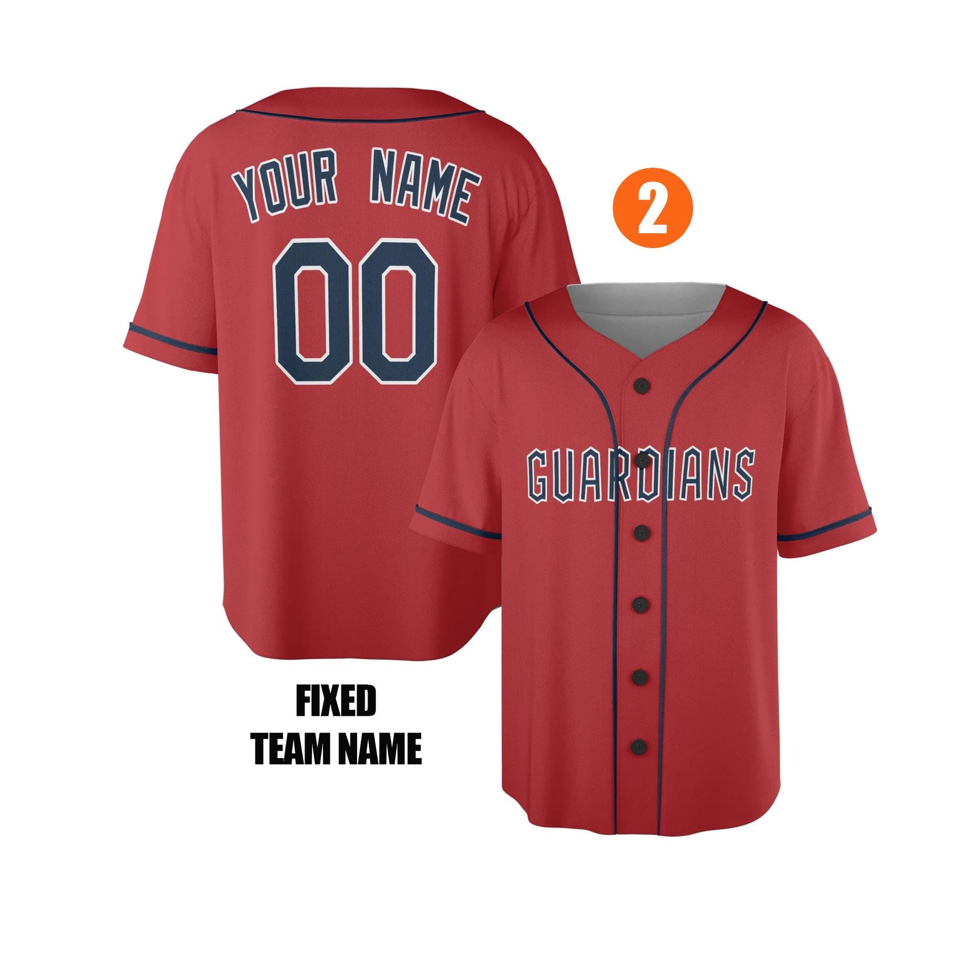 Custom Cleveland Guardians Jersey Fan Made, Infant, Toddler, Youth & Adult Piping 2