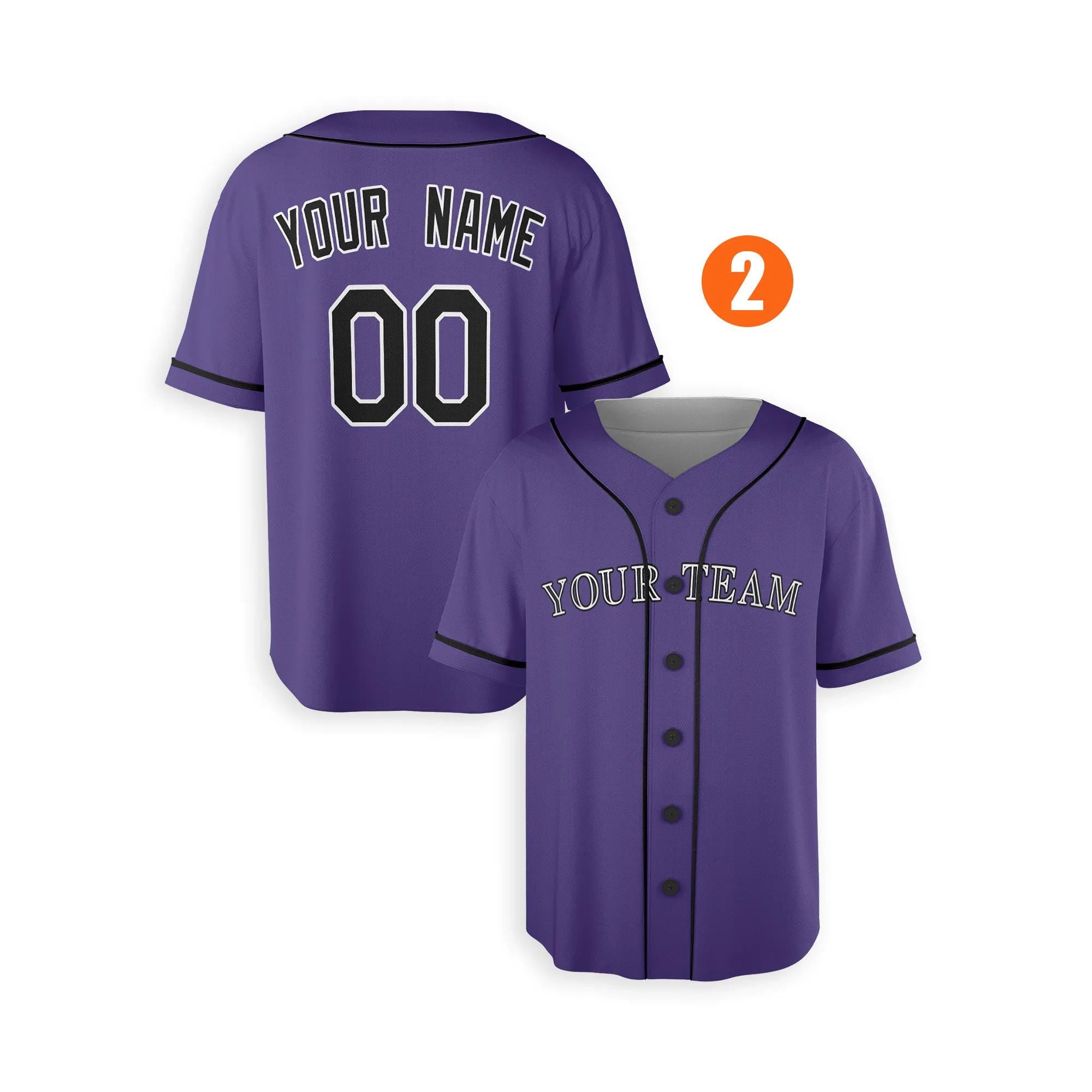 Custom Colorado Rockies Jersey Fan Made, Infant, Toddler, Youth & Adult Piping Color 2