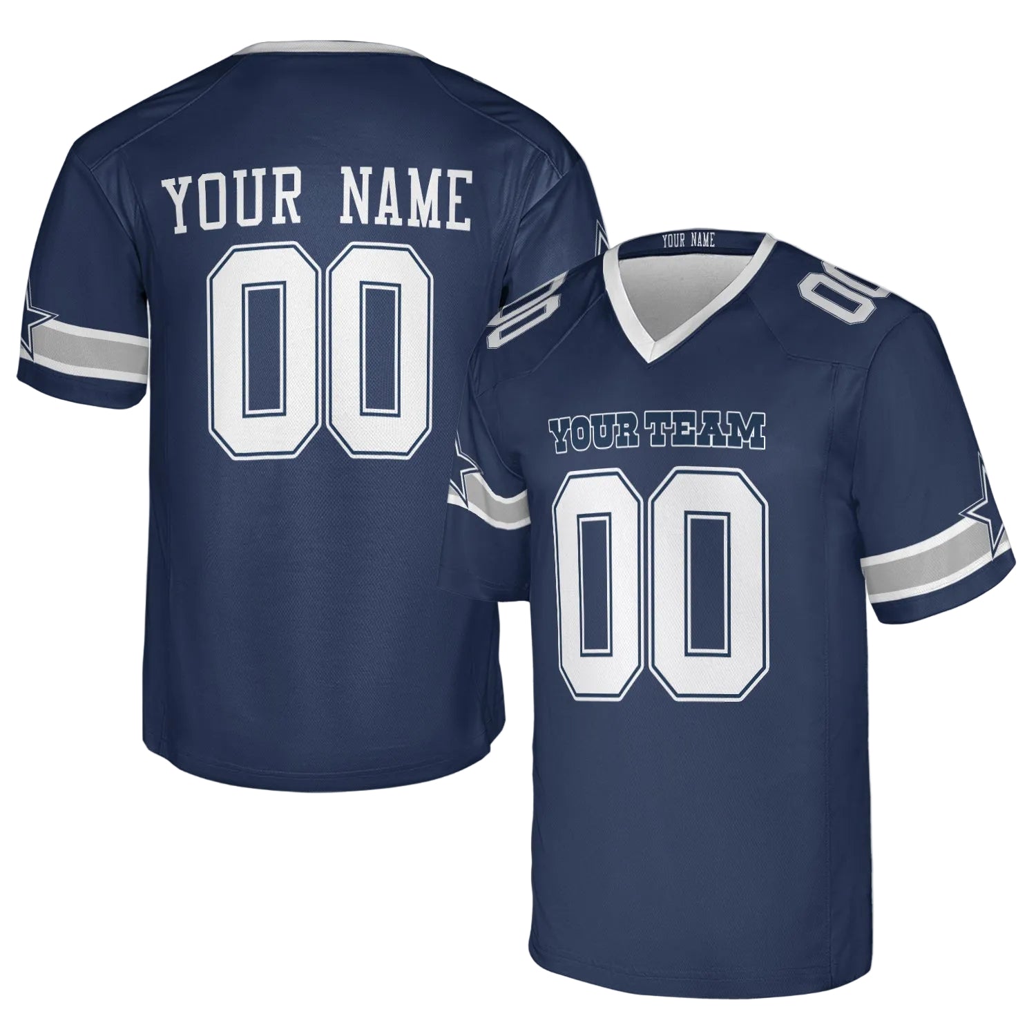 Custom Dallas Cowboys Jersey – Team Name, Name & Number – Fan Made Color 3