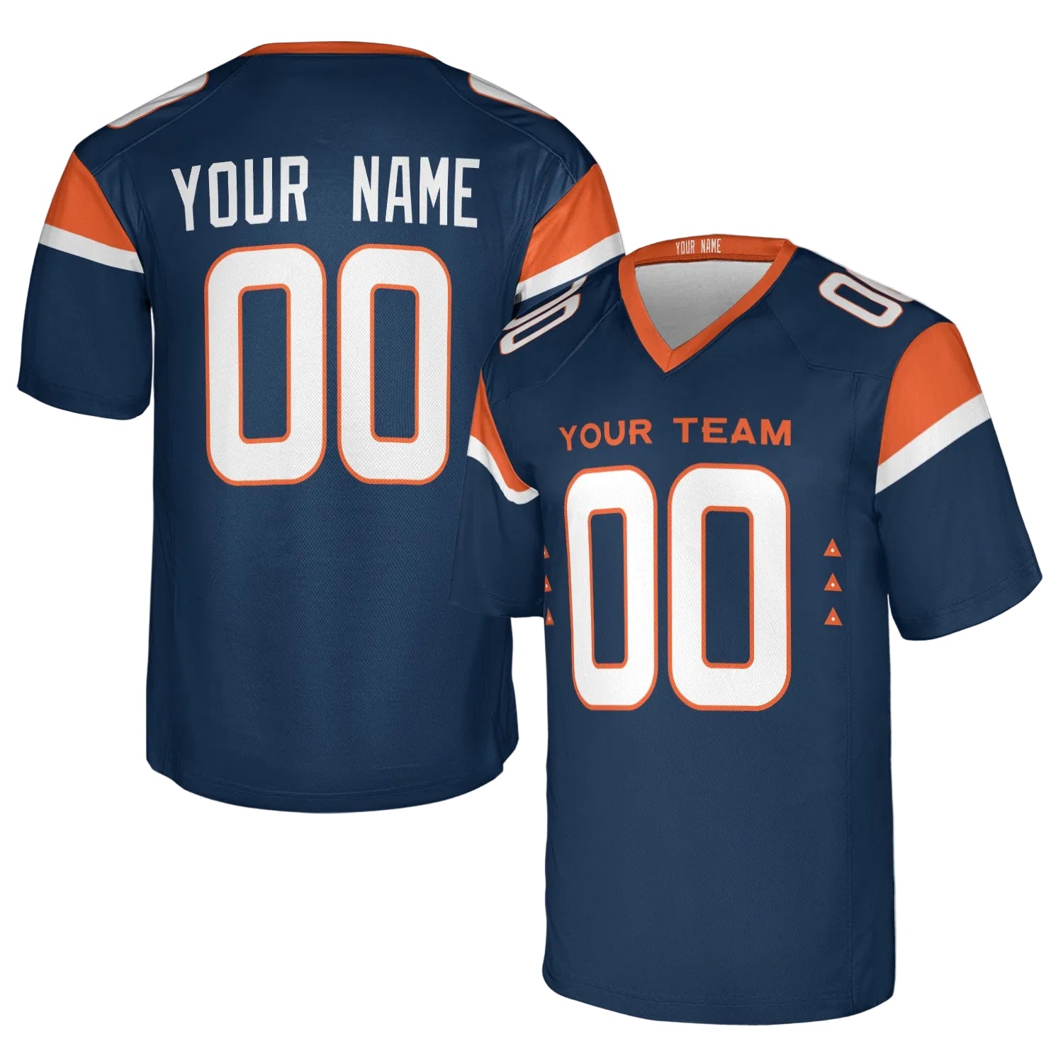 Custom Denver Broncos Jersey – Team Name, Name & Number – Fan Made Color 1