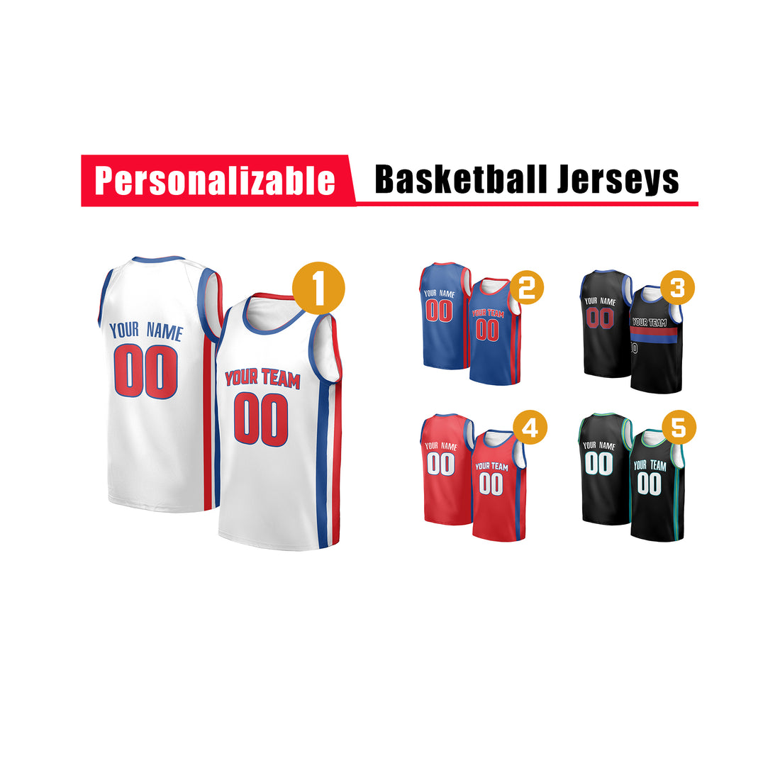 Custom Detroit Pistons Jersey Fan Made, Toddler, Youth & Adult