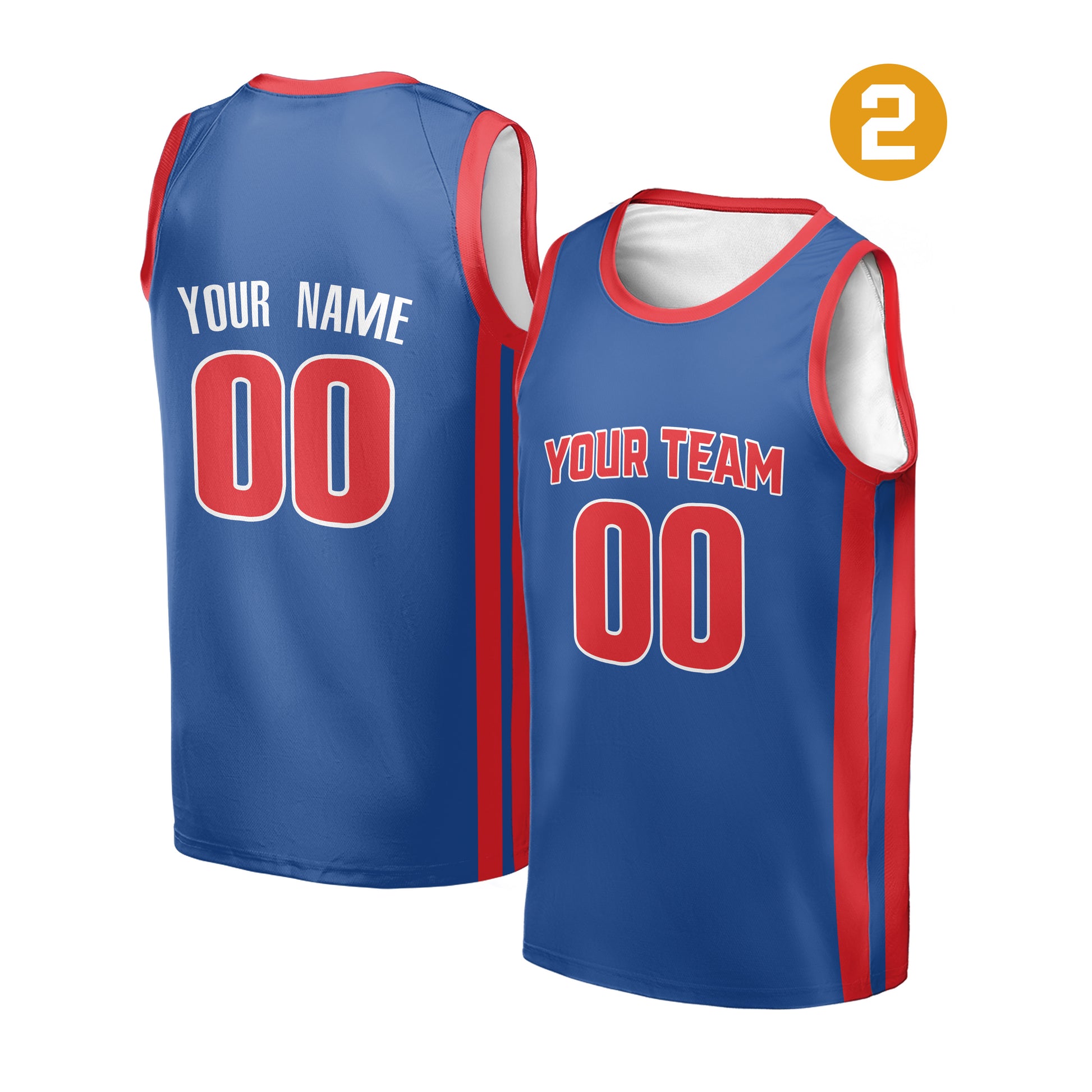 Custom Detroit Pistons Jersey Fan Made, Toddler, Youth & Adult Color 2