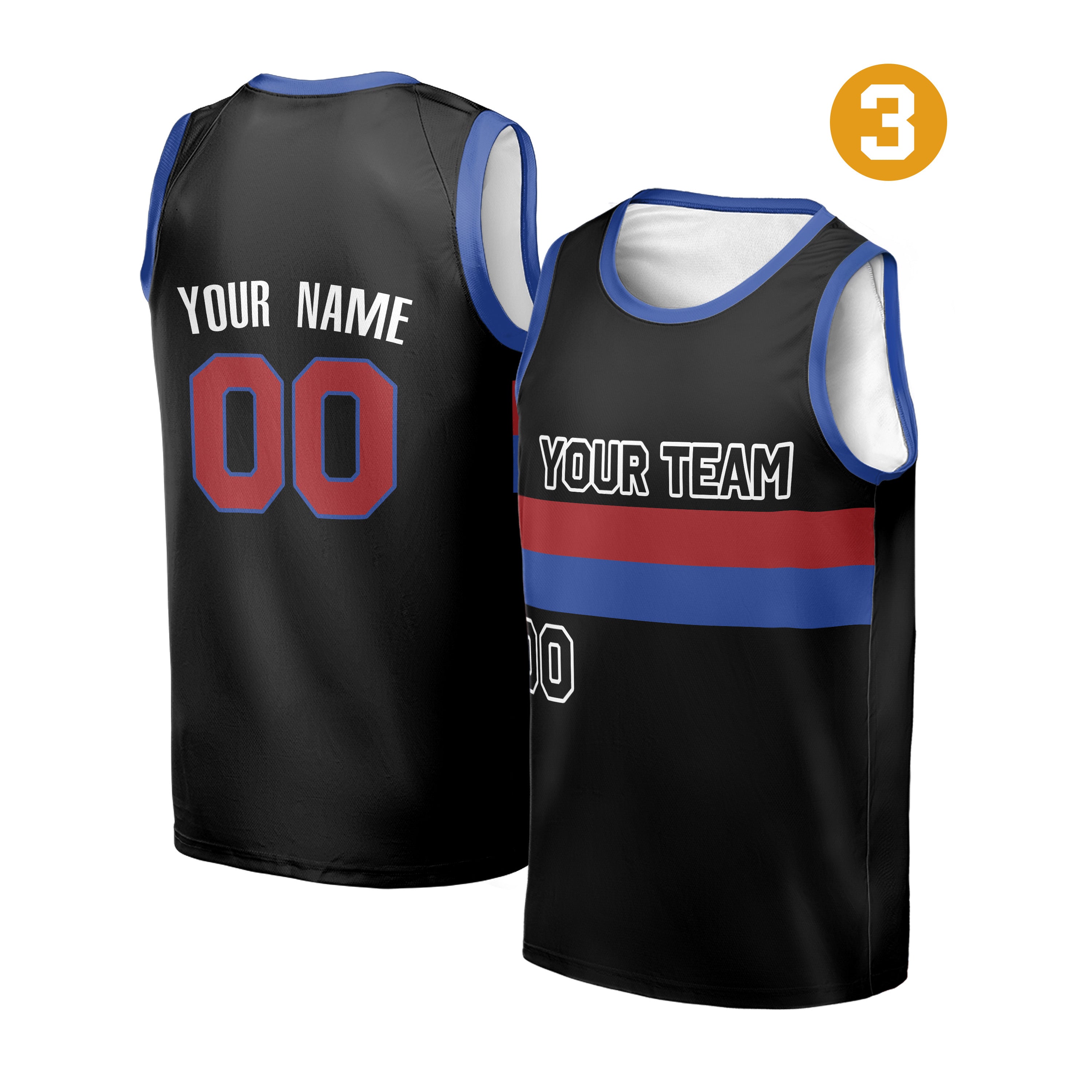 Custom Detroit Pistons Jersey Fan Made, Toddler, Youth & Adult Color 3