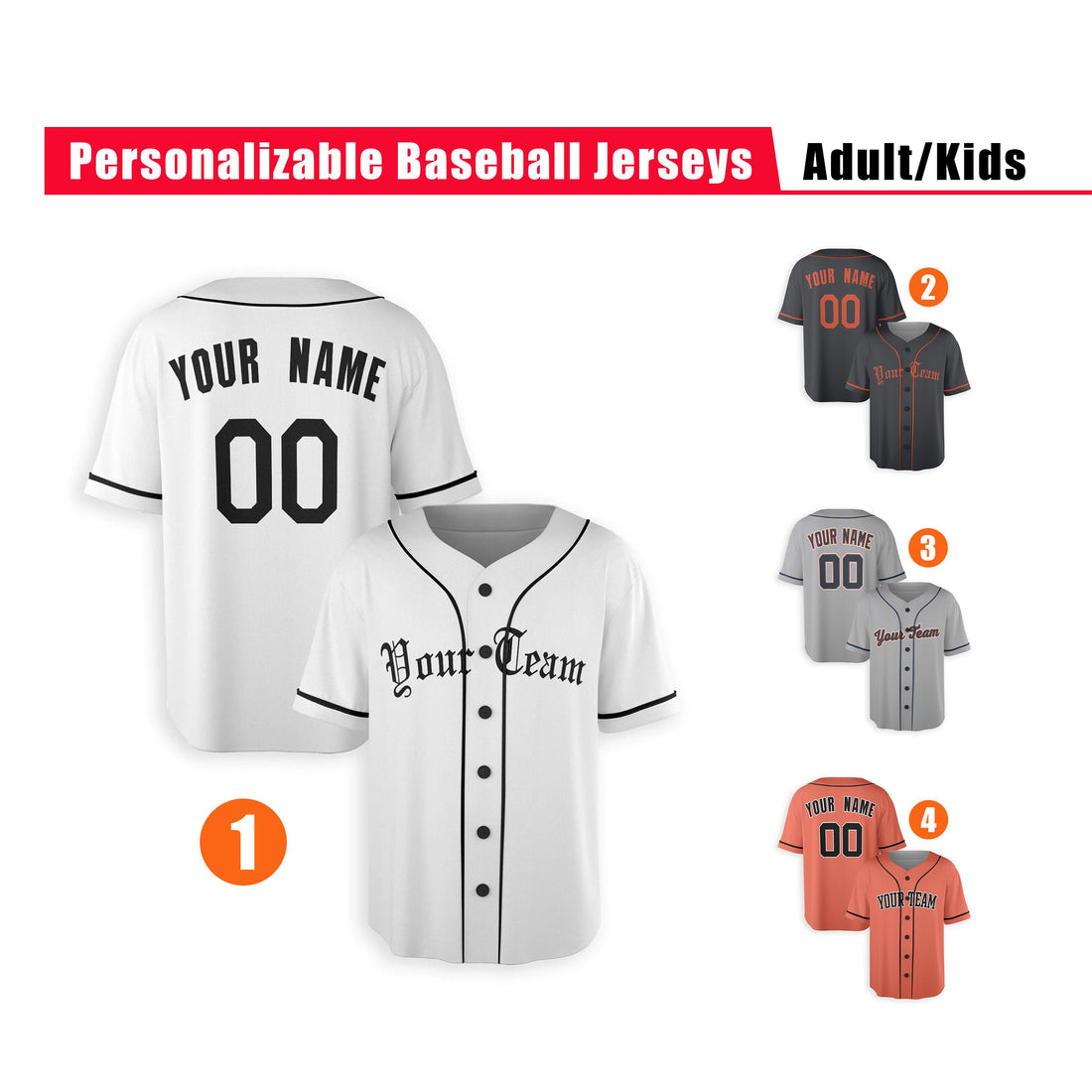 Custom Detroit Tigers Jersey Fan Made, Infant, Toddler, Youth & Adult