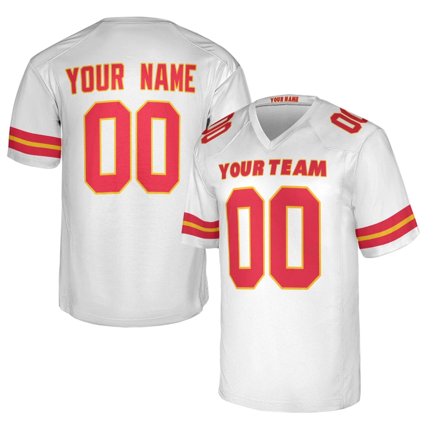 Custom Kansas City Chiefs Jersey – Team Name, Name & Number – Fan Made Color 2