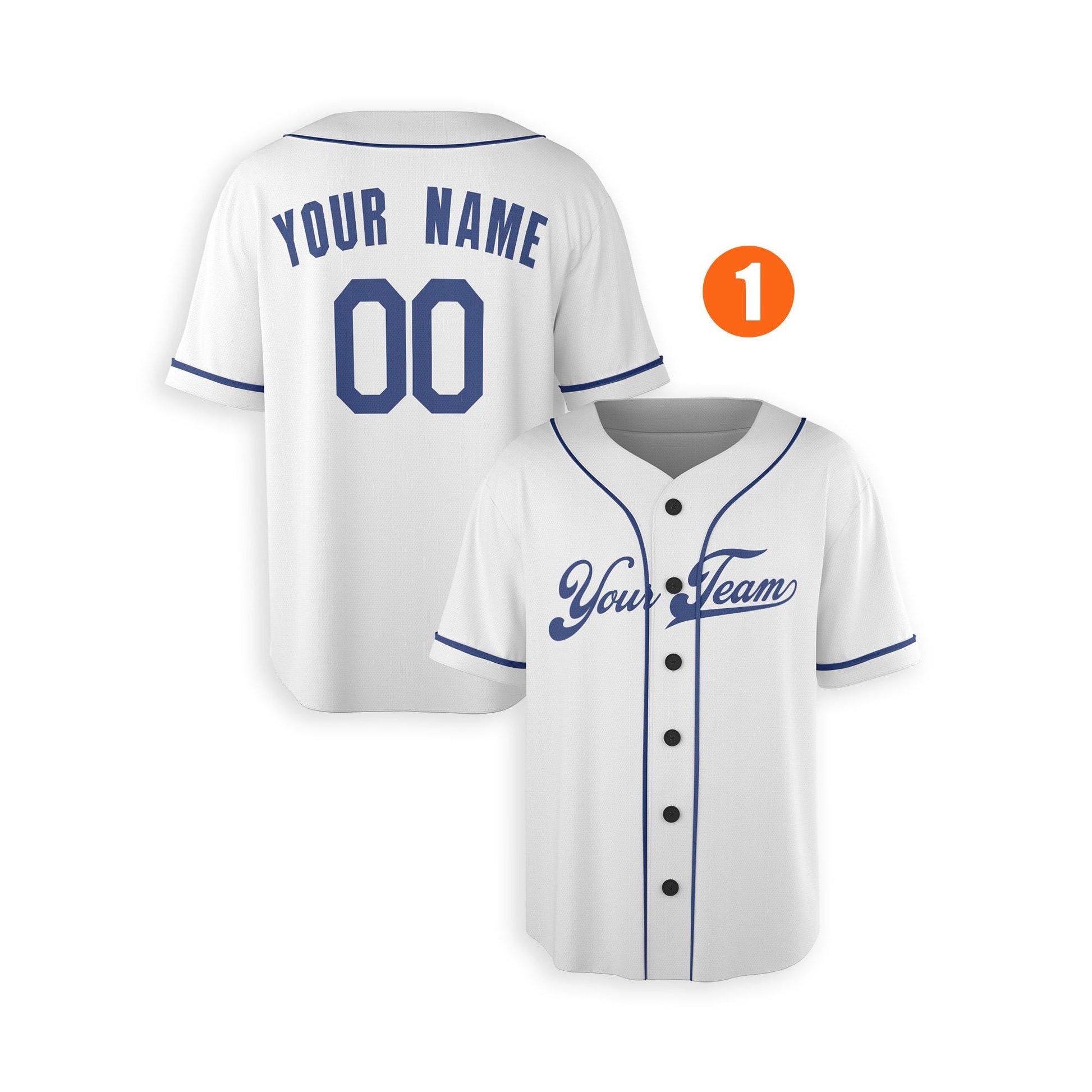Custom Kansas City Royals Jersey Fan Made, Infant, Toddler, Youth & Adult Piping 1