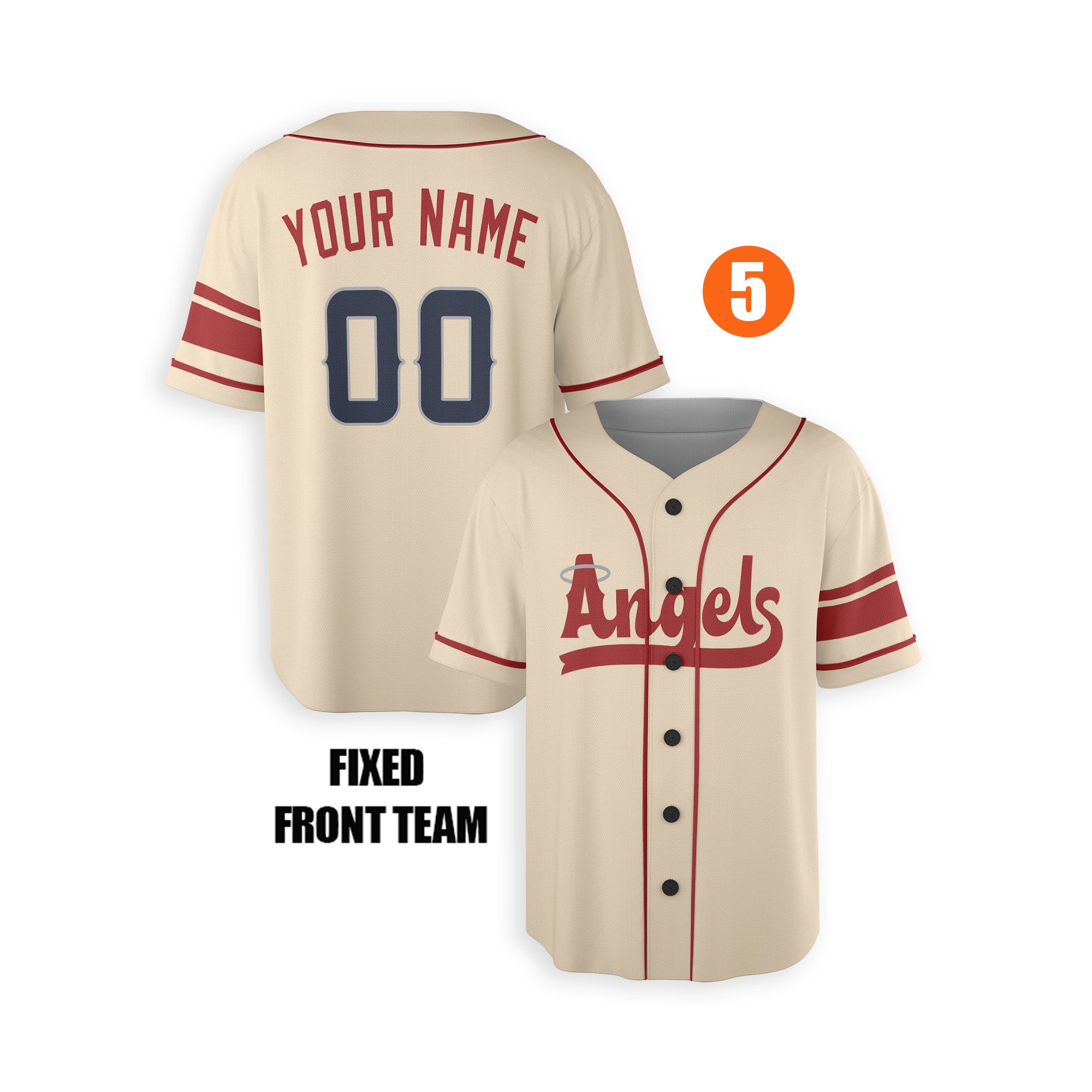 Custom Los Angeles Angels Jersey Fan Made, Infant, Toddler, Youth & Adult Piping 5
