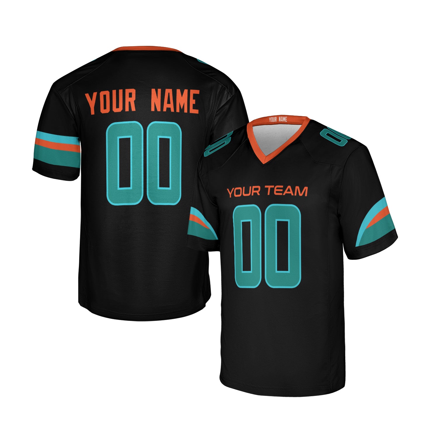 Custom Miami Dolphins Jersey – Team Name, Name & Number – Fan Made Color 1