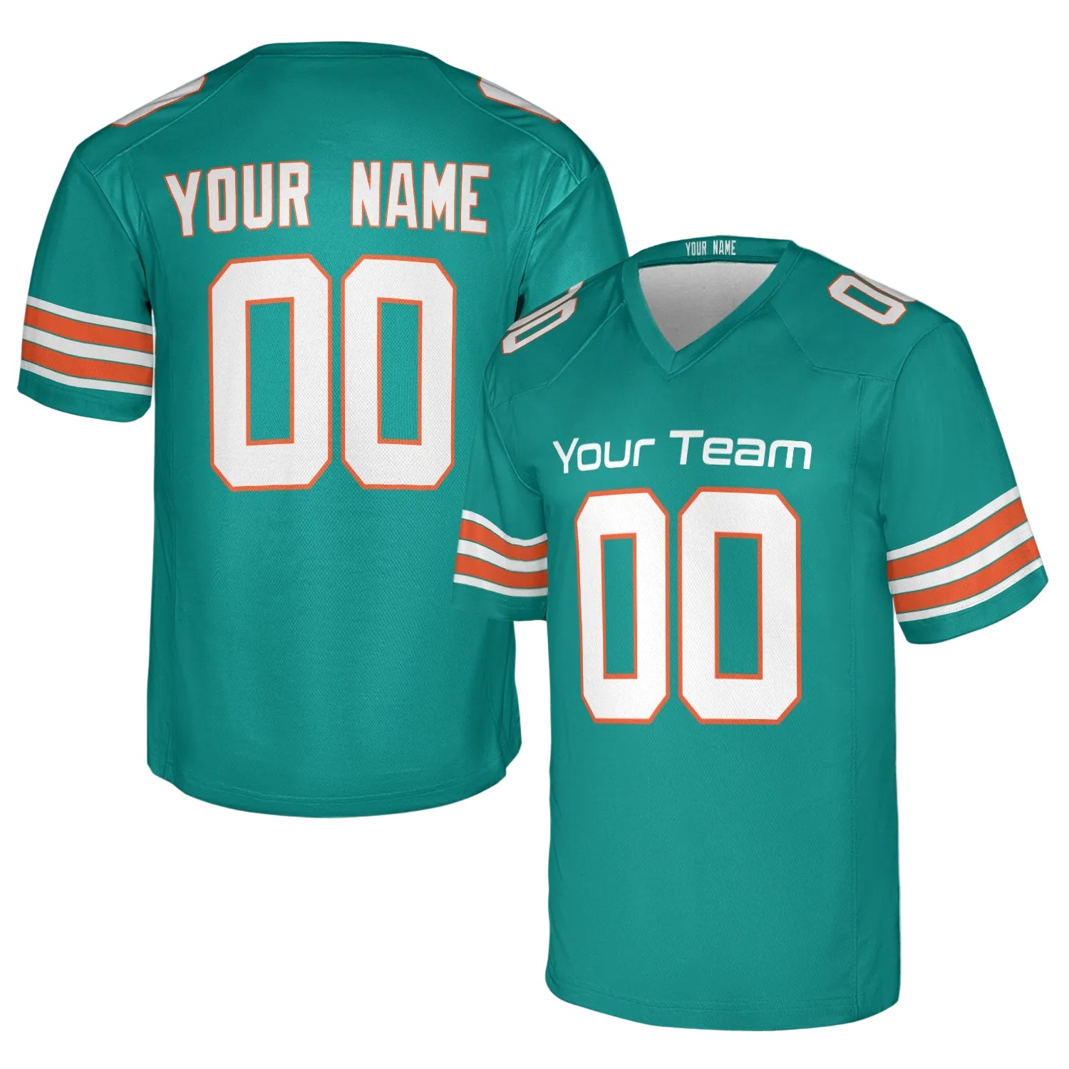 Custom Miami Dolphins Jersey – Team Name, Name & Number – Fan Made Color 3