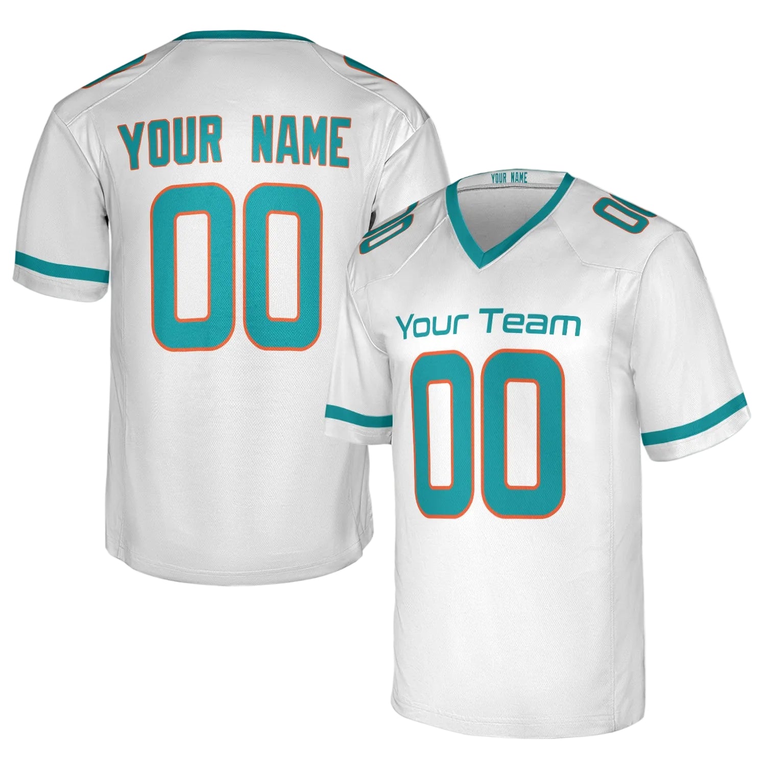 Custom Miami Dolphins Jersey – Team Name, Name & Number – Fan Made Color 4