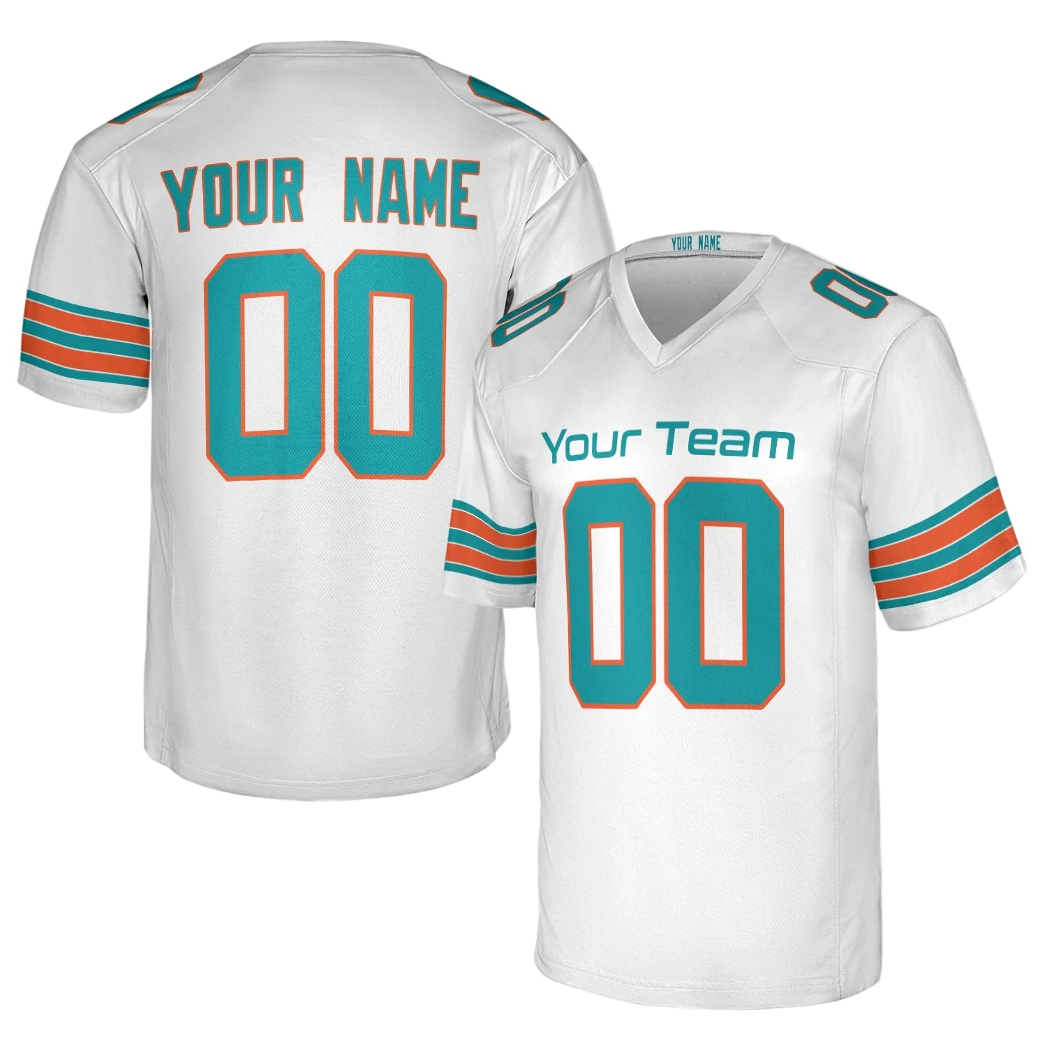 Custom Miami Dolphins Jersey – Team Name, Name & Number – Fan Made Color 5