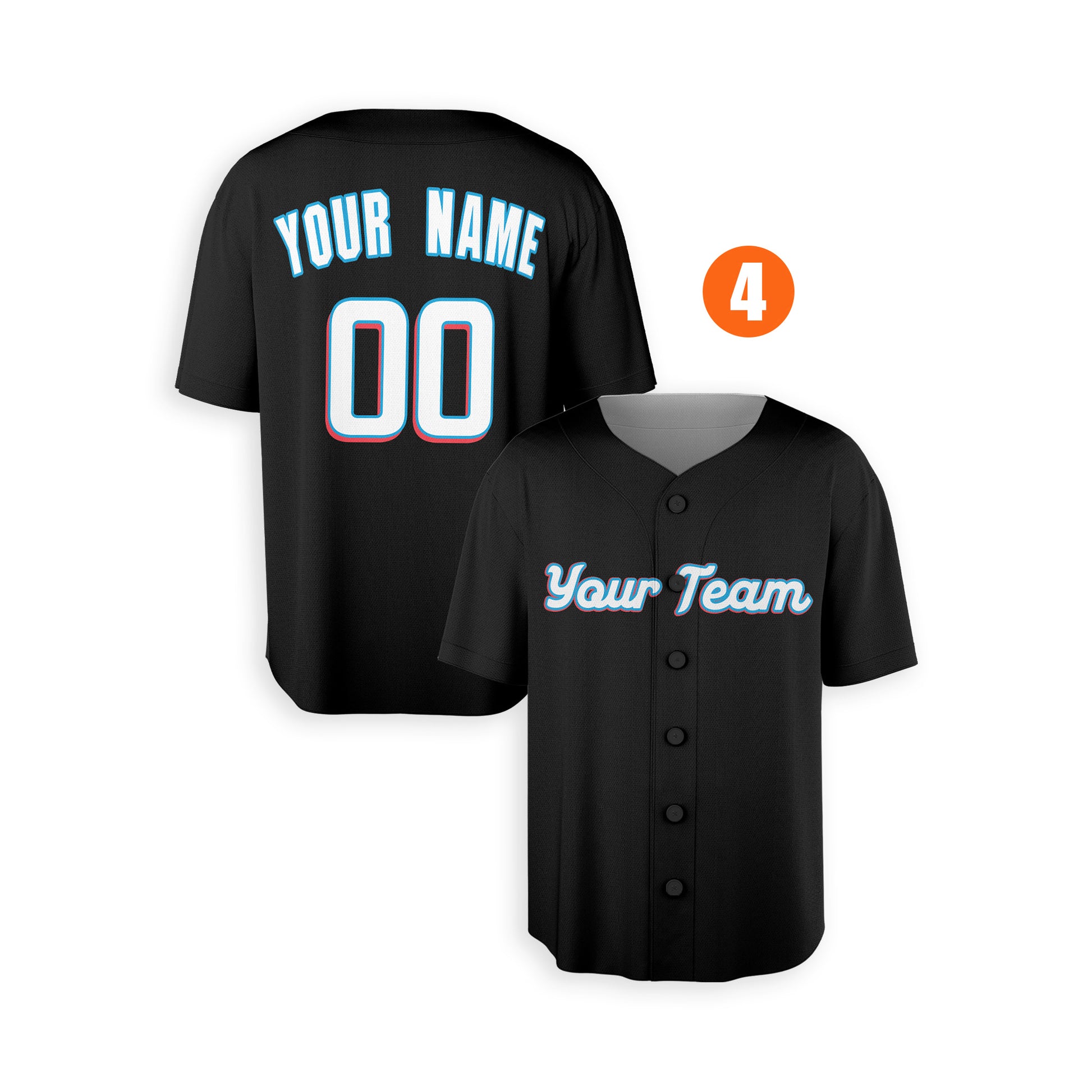 Custom Miami Marlins Jersey Fan Made, Infant, Toddler, Youth & Adult No Piping 4
