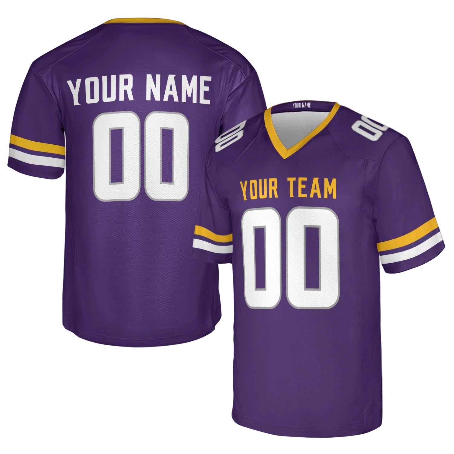 Custom Minnesota Vikings Jersey – Team Name, Name & Number – Fan Made Color 1