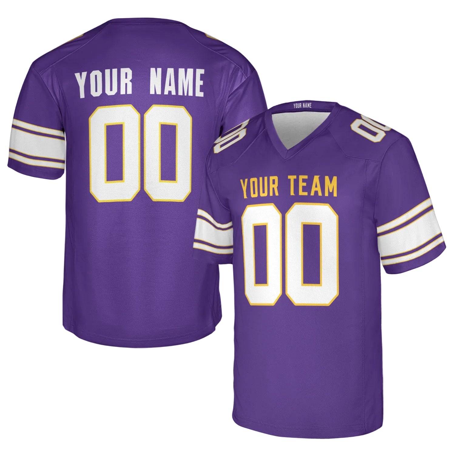 Custom Minnesota Vikings Jersey – Team Name, Name & Number – Fan Made Color 2
