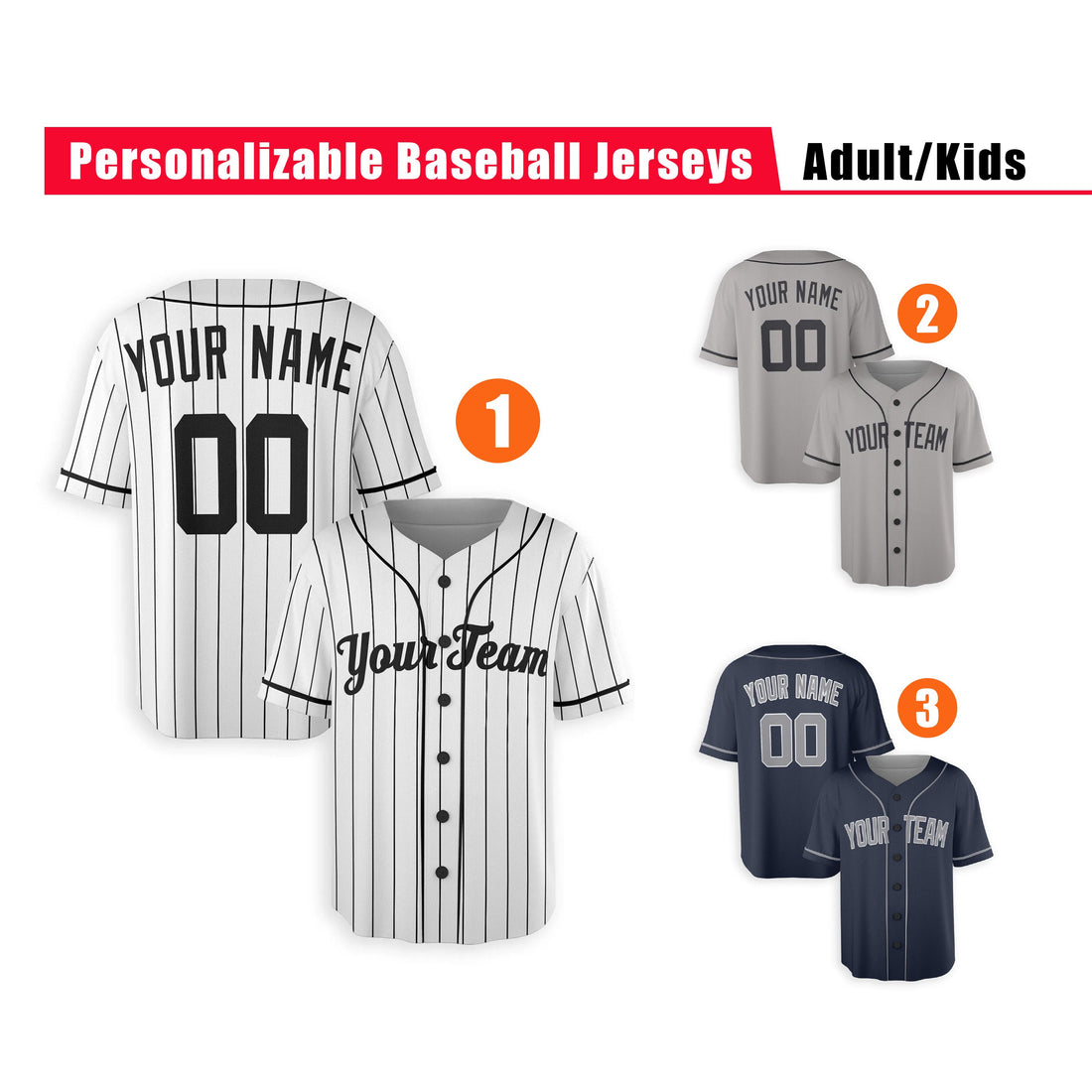 Custom New York Yankees Jersey Fan Made, Infant, Toddler, Youth & Adult