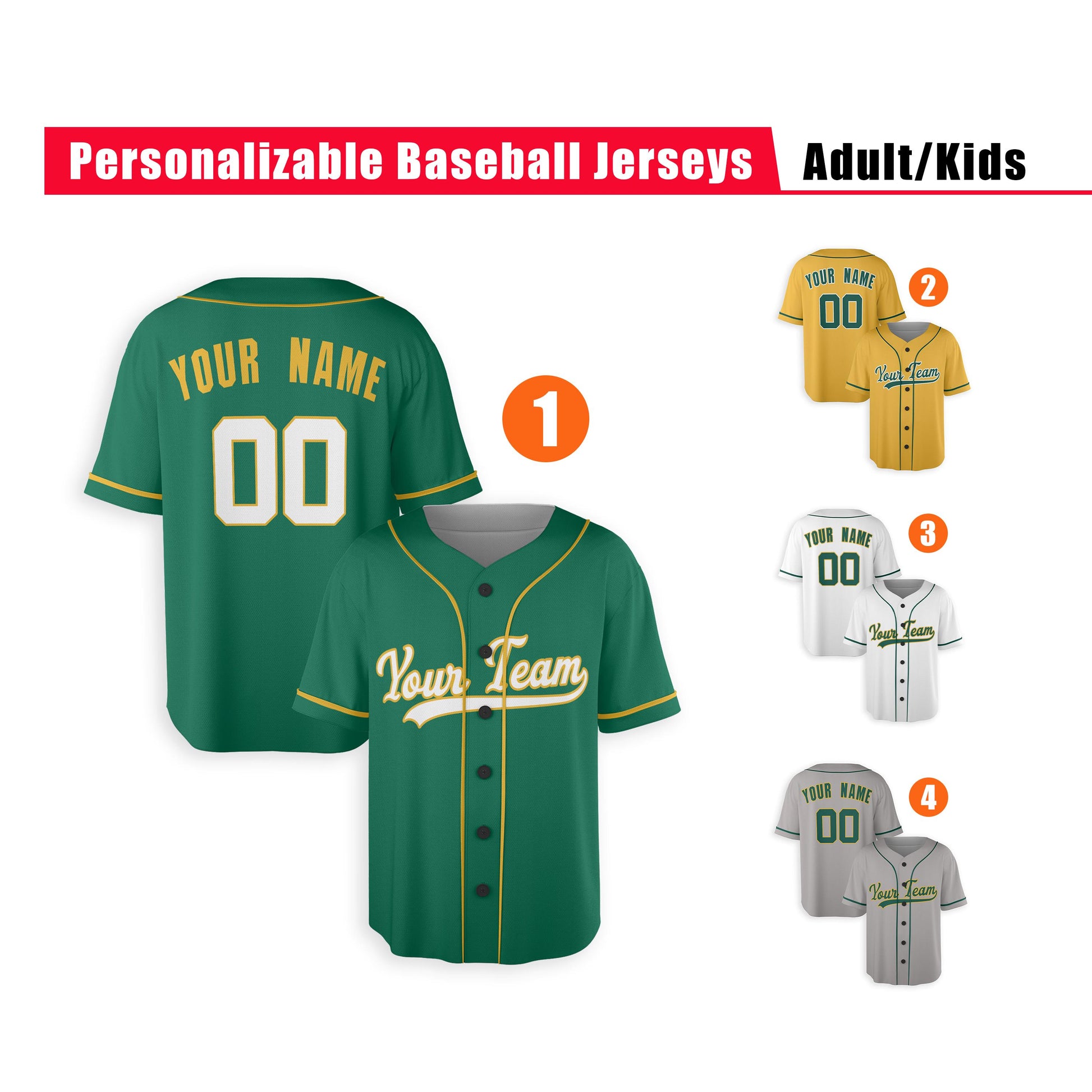 Custom Oakland Athletics Jersey Fan Made, Infant, Toddler, Youth & Adult