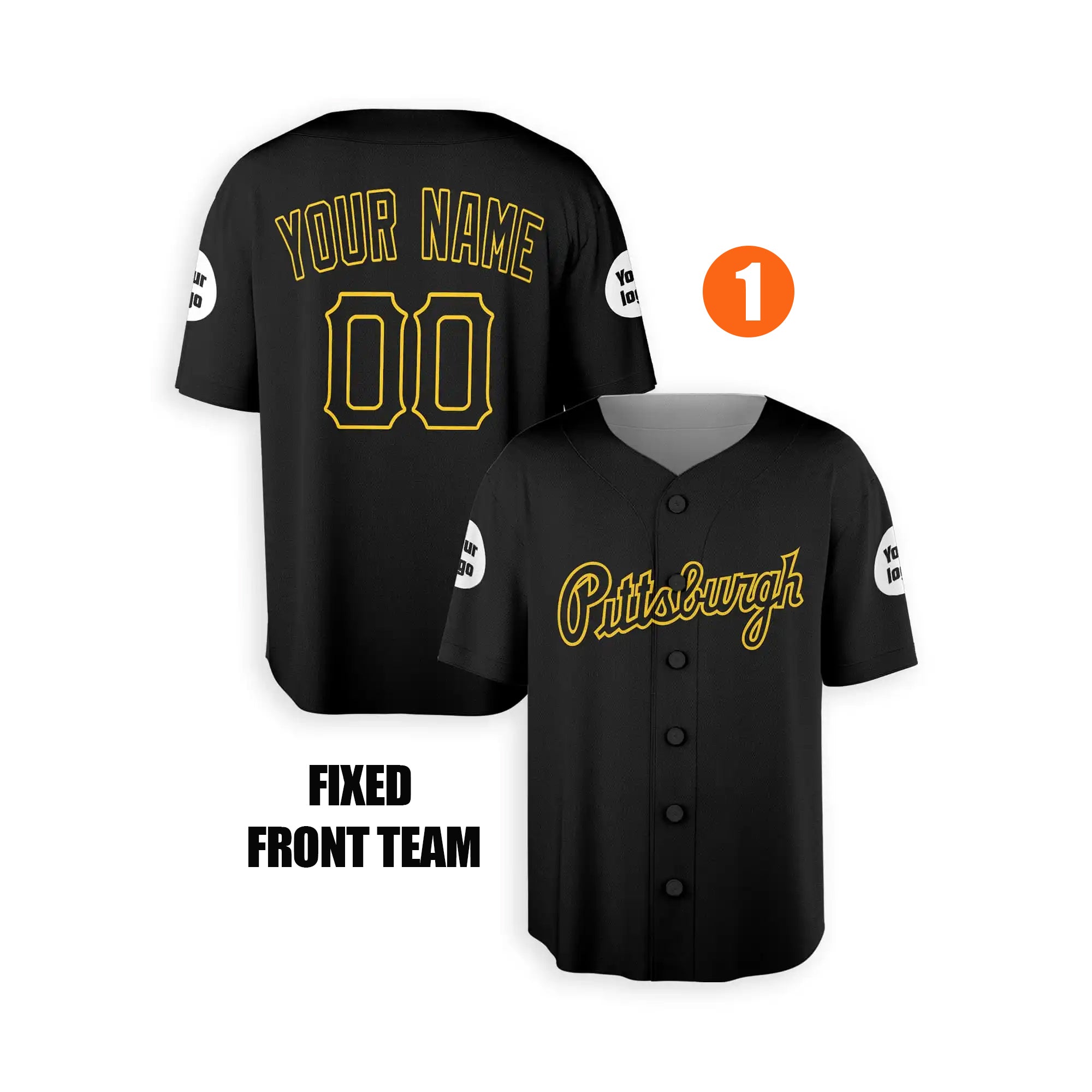 Custom Pittsburgh Pirates Jersey Fan Made, Infant, Toddler, Youth & Adult No Piping 1