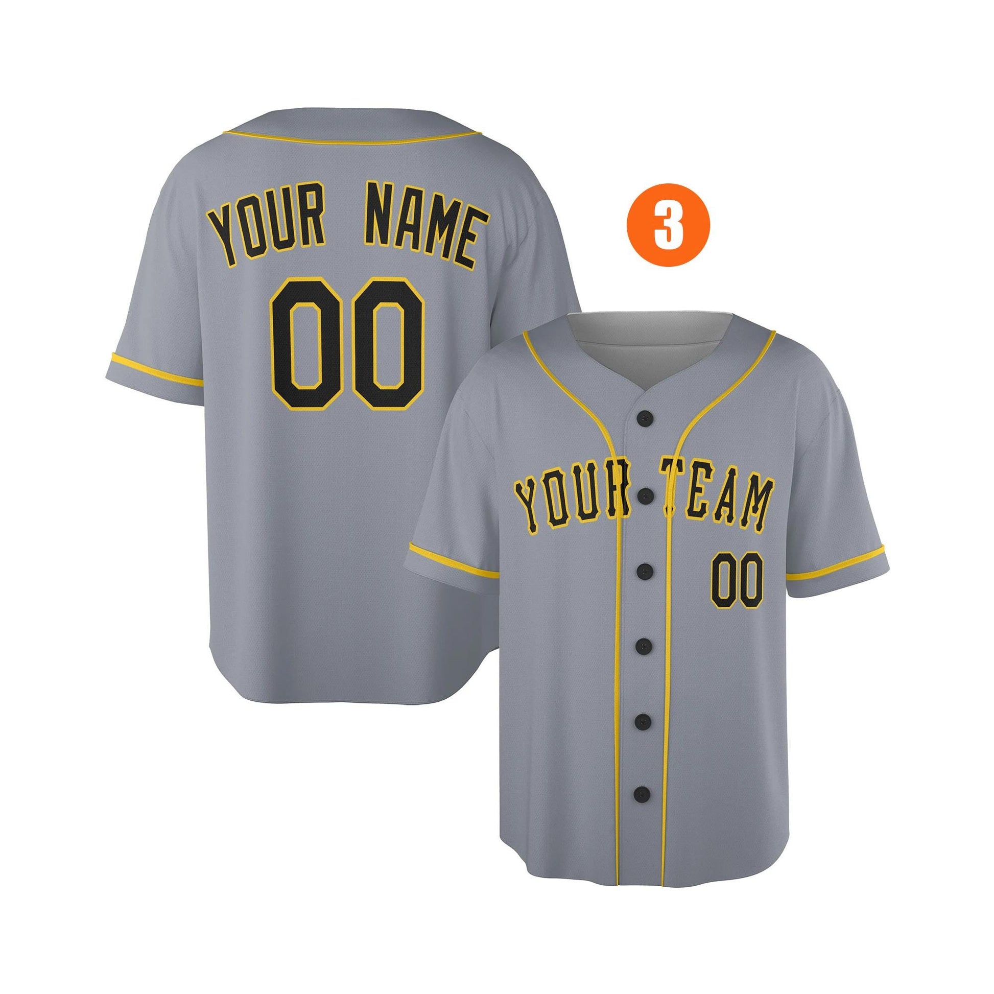 Custom Pittsburgh Pirates Jersey Fan Made, Infant, Toddler, Youth & Adult Piping 3