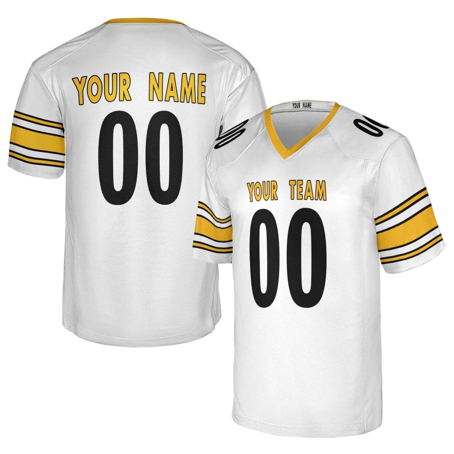 Custom Pittsburgh Steelers Jersey – Team Name, Name & Number – Fan Made Color 1