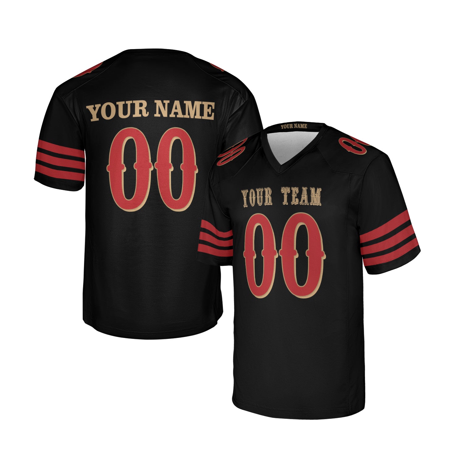 Custom San Francisco 49ers Jersey – Team Name, Name & Number – Fan Made Color 1