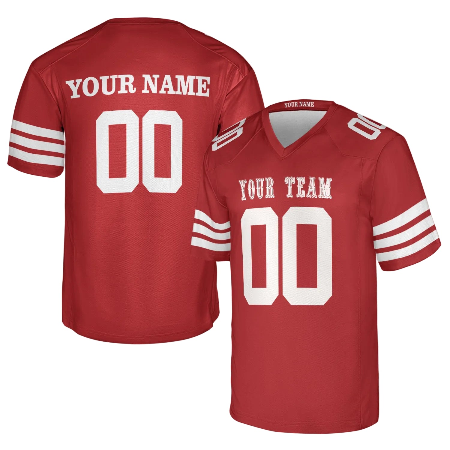Custom San Francisco 49ers Jersey – Team Name, Name & Number – Fan Made Color 2