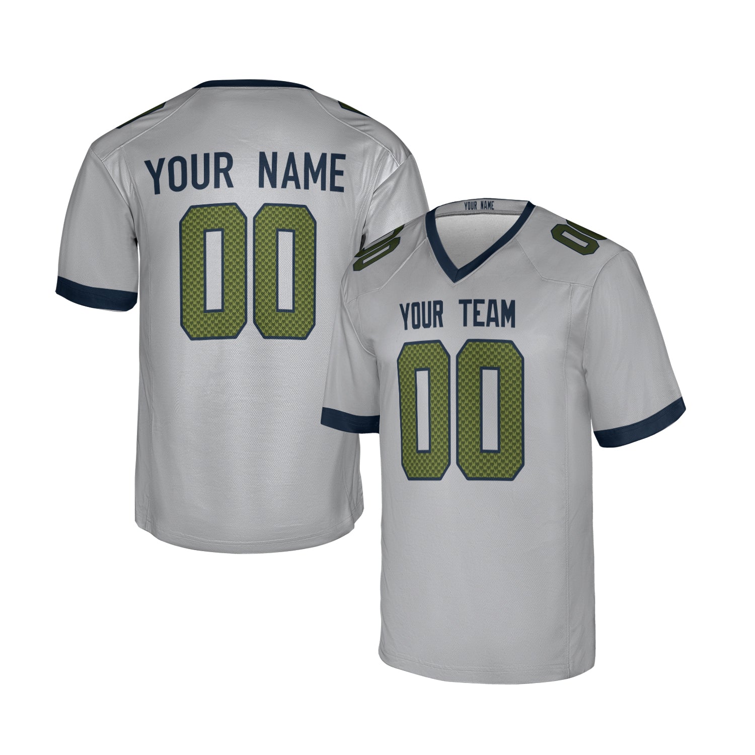 Custom Seattle Seahawks Jersey – Team Name, Name & Number – Fan Made Color 1