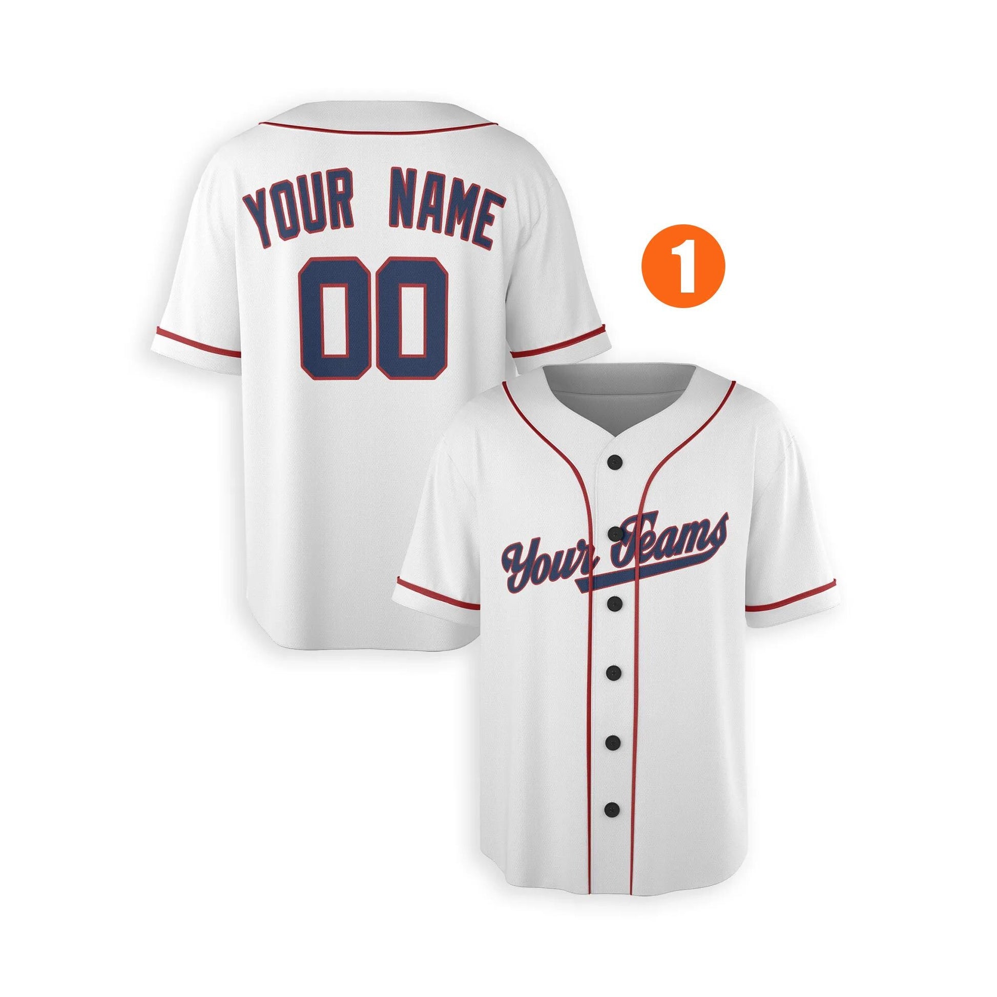 Custom Washington Nationals Jersey Fan Made, Infant, Toddler, Youth & Adult Piping 1