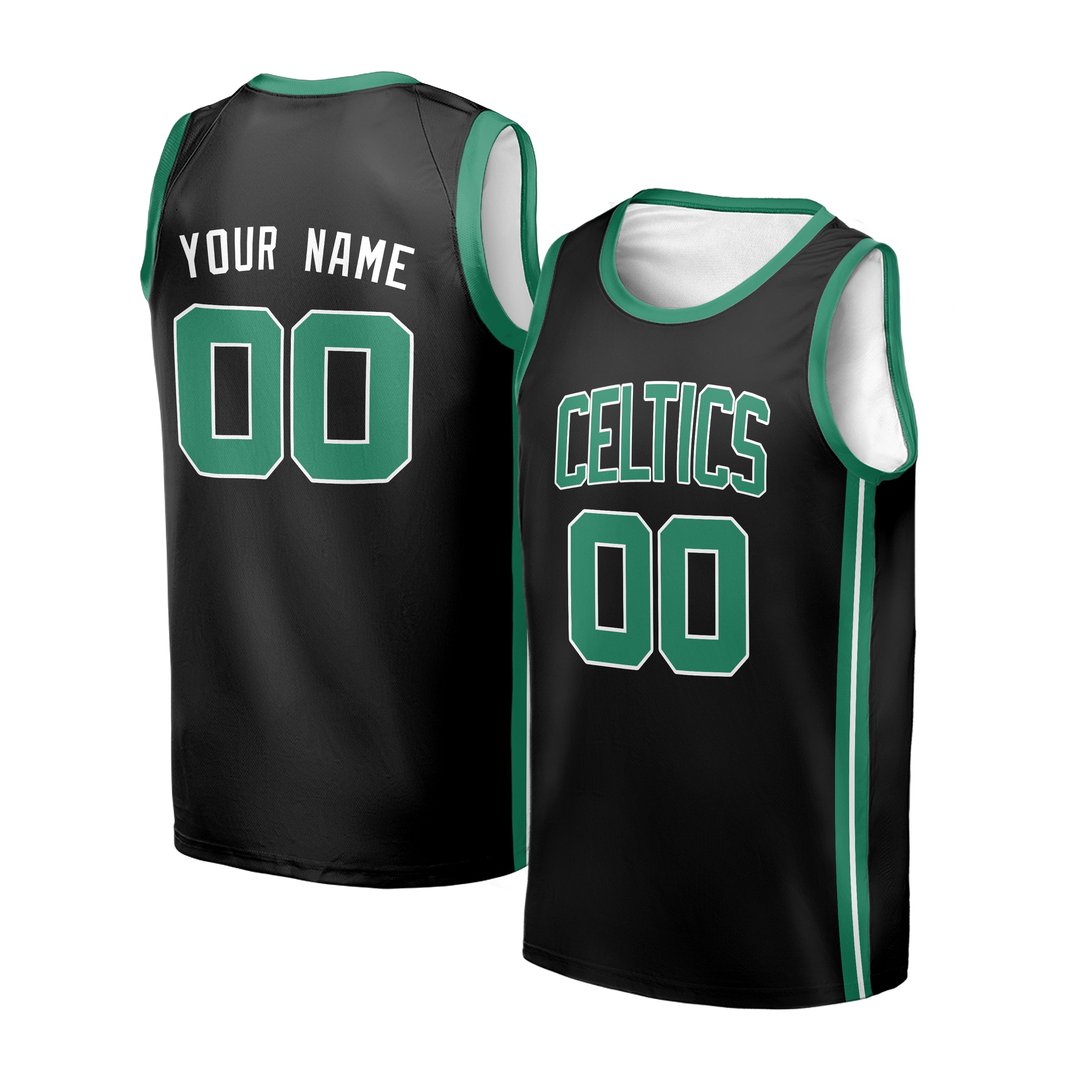 Personalized Boston Celtics Jersey Fan Made, Toddler, Youth & Adult Blank Team Name