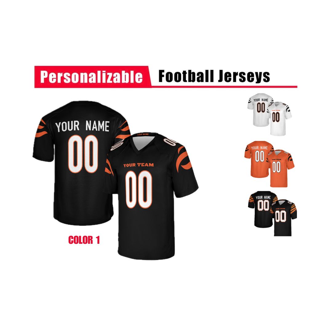 Personalized Cincinnati Bengals Jersey – Team Name, Name & Number – Fan Made