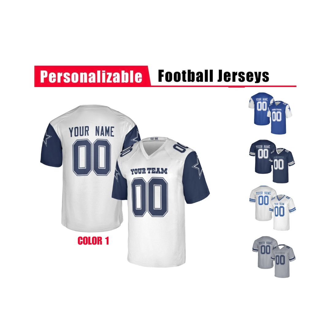 Personalized Dallas Cowboys Jersey – Team Name, Name & Number – Fan Made