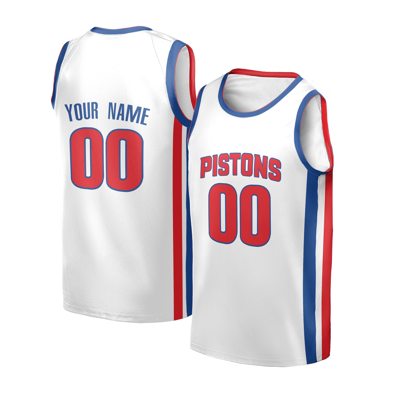 Personalized Detroit Pistons Jersey Fan Made, Toddler, Youth & Adult Blank Team Name