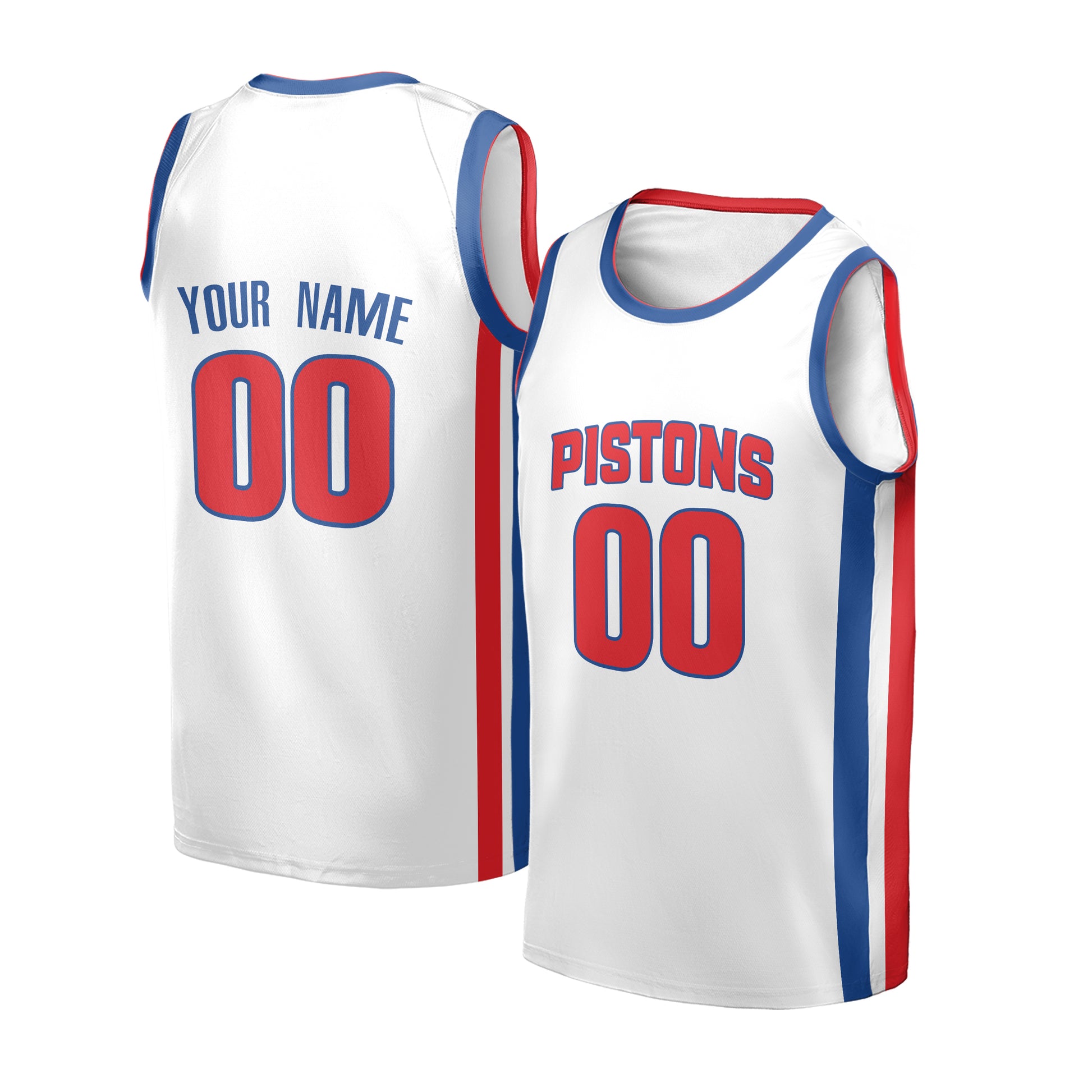 Personalized Detroit Pistons Jersey Fan Made, Toddler, Youth & Adult Blank Team Name
