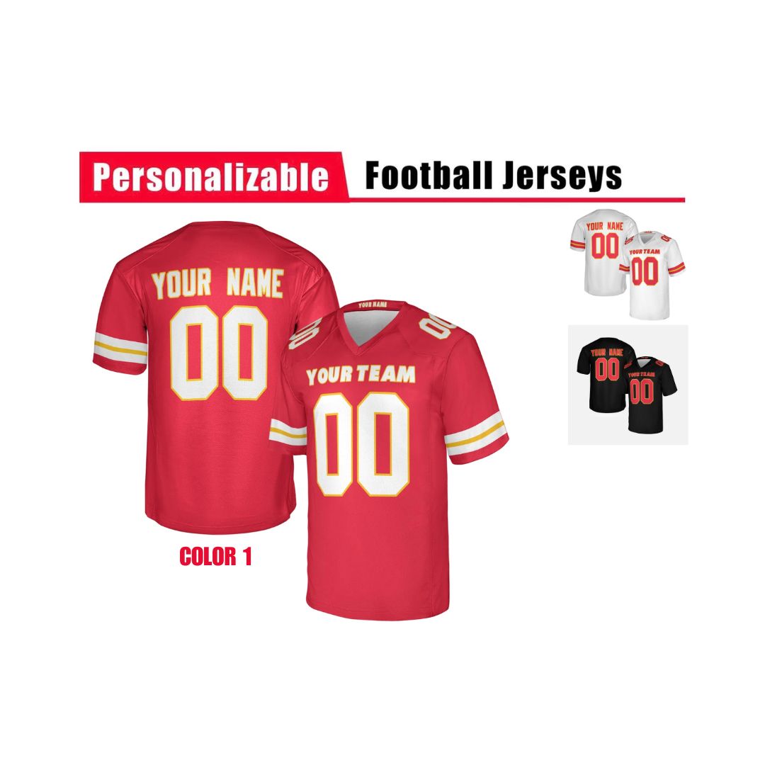 Personalized Kansas City Chiefs Jersey – Team Name, Name & Number – Fan Made