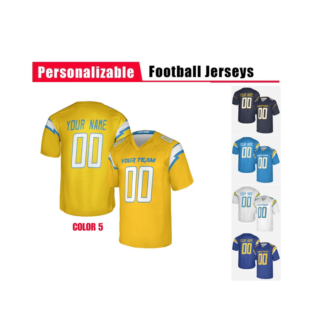 Personalized Los Angeles Chargers Jersey – Team Name, Name & Number – Fan Made