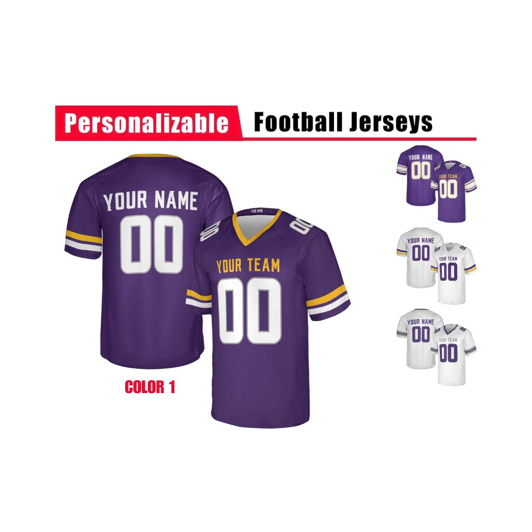 Personalized Minnesota Vikings Jersey – Team Name, Name & Number – Fan Made