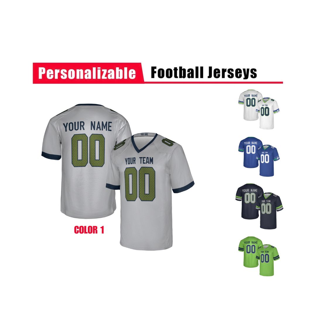 Personalized Seattle Seahawks Jersey – Team Name, Name & Number – Fan Made